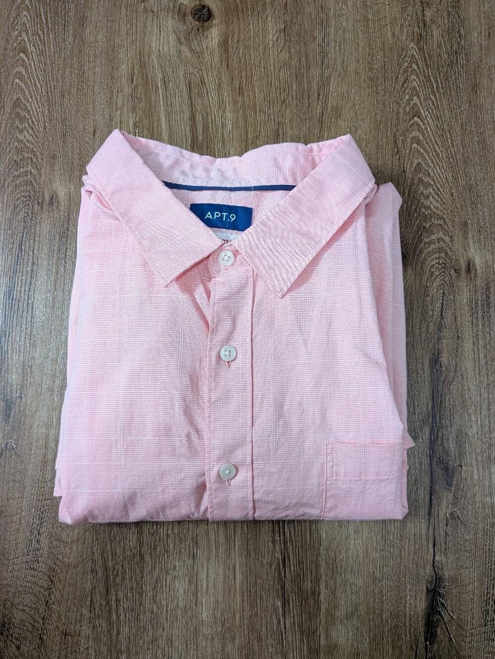 Apt. 9 Men's Light Pink Casual Button-Down Shirt